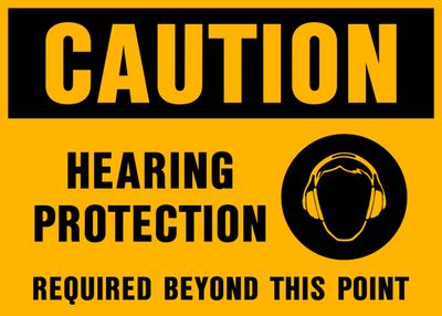 OSHA Safety Sign | Caution Hearing Point | INCOM SS2080 INCOM