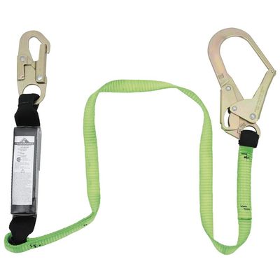Shock Absorbing Lanyard - SP - Single Leg - Snap &amp; Form Hooks - 110 - 220 Lb Capacity