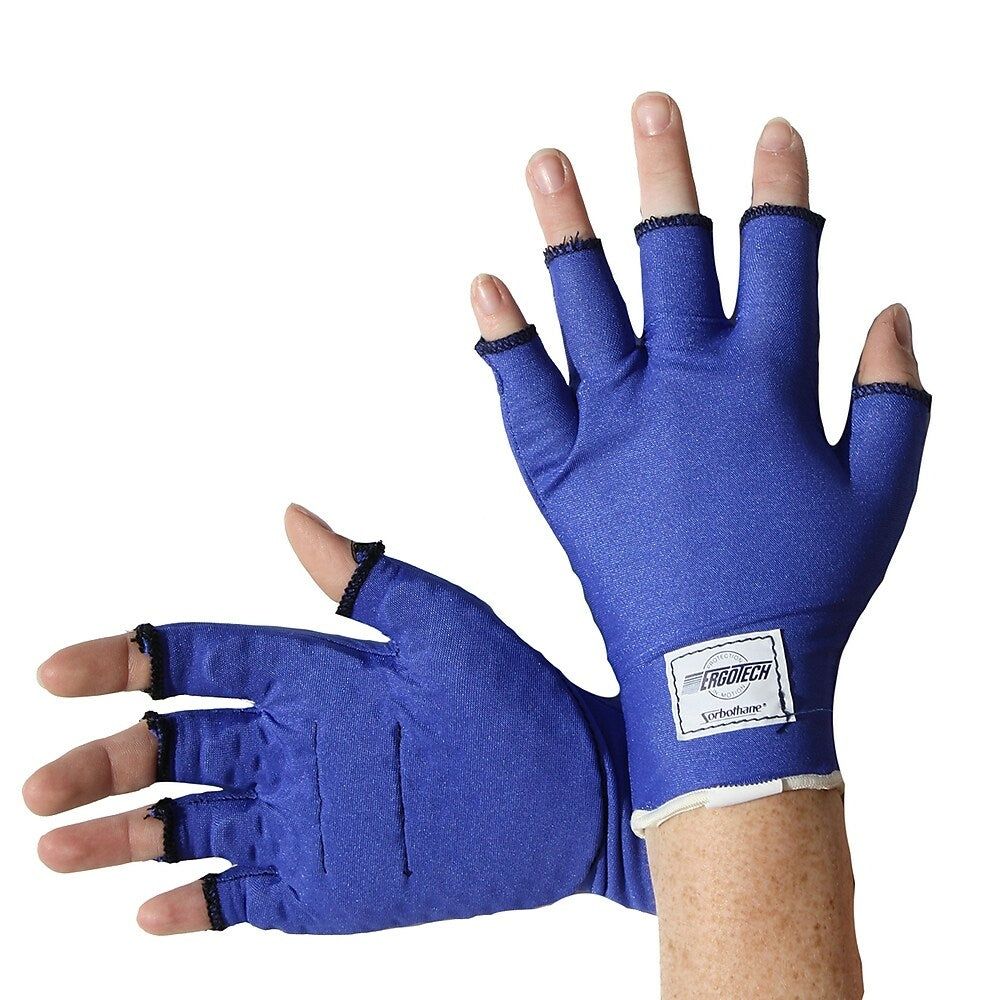 IMPACTO Anti-Impact Glove Liner with Sorbothane Pad - 3/4 Finger Style | Sold by Each ER505-PR Impa…