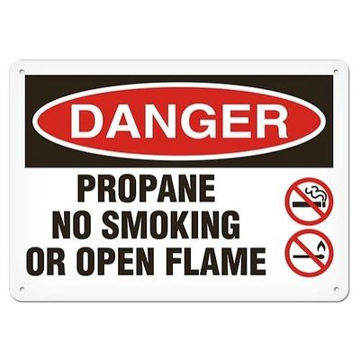 OSHA Safety Sign | Danger Smoke Propane | INCOM SS1075V, SS1075A, SS1075P, SC1075V, SC1075A, SC1075…