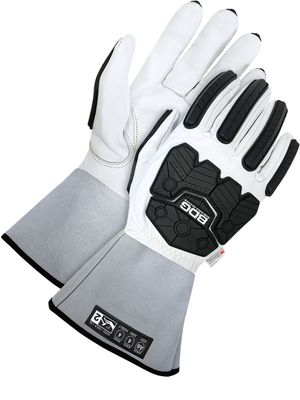 Lined Pearl Goatskin 5" Gauntlet w/Backhand Protection | Pack of 6 | Cut Level A6