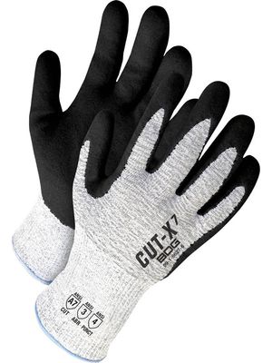 Grey HPPE Cut Resistant Black Sandy Nitrle Palm | Pack of 6 | Cut Level A7