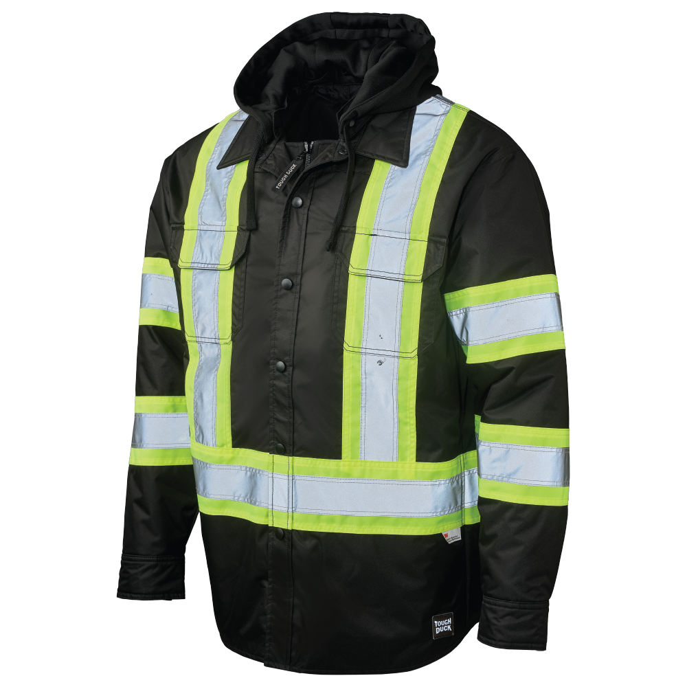 Quilt-Lined Hooded Safety Jac-Shirt SJ51 Tough Duck/Work King