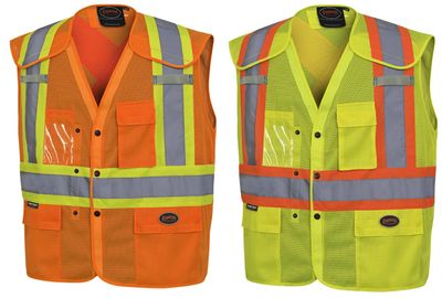 Hi-Vis Drop Shoulder Safety Vest with Snaps  | Pioneer 6938A/6939A   Safety Supplies Canada