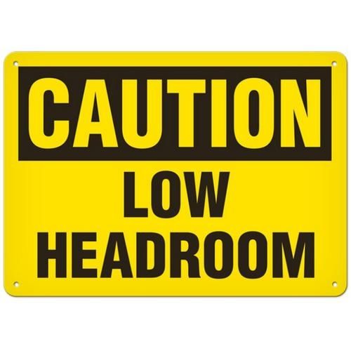 OSHA Safety Sign | Caution Low Headroom | INCOM SS2031 INCOM