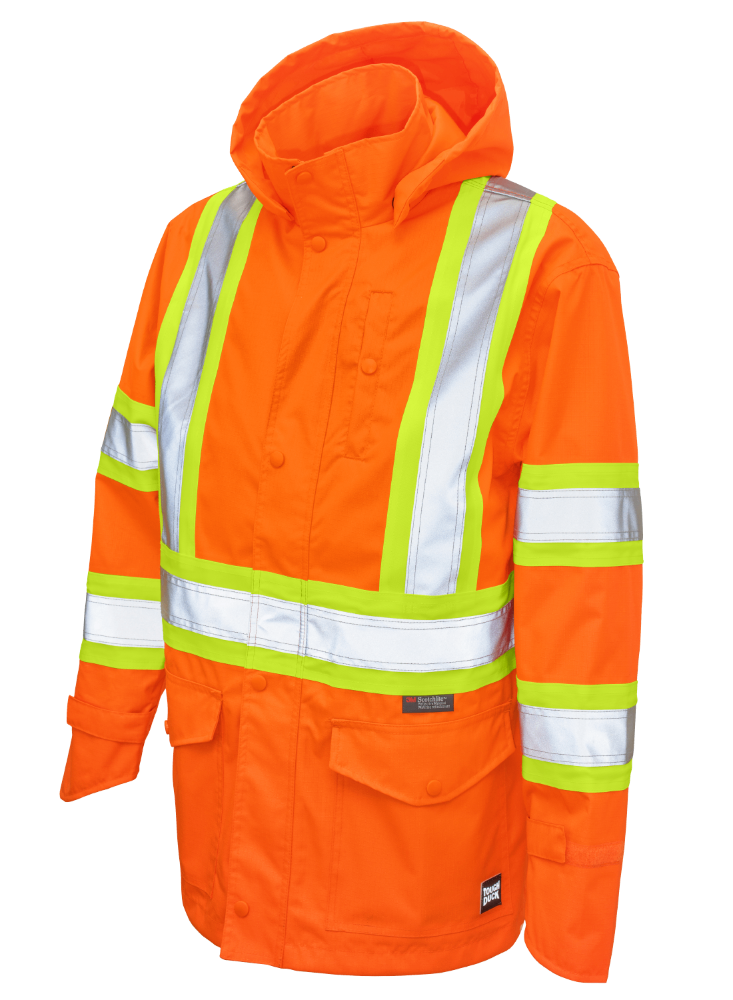 Premium Rip Stop Safety Rain Jacket SJ35 Tough Duck/Work King