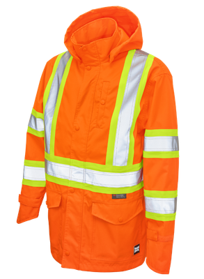 Premium Rip Stop Safety Rain Jacket SJ35 Tough Duck/Work King