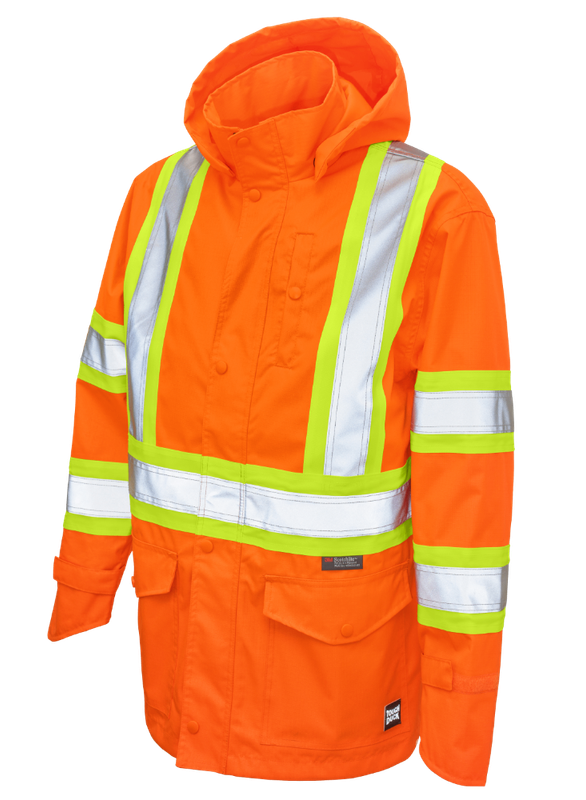 Premium Rip Stop Safety Rain Jacket SJ35 Tough Duck/Work King
