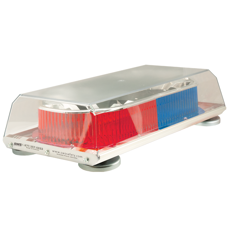 Red Blue 16" Low Profile Fleet Plus LED Minibar - 12Vdc - Magnetic Mount 16342 SWS