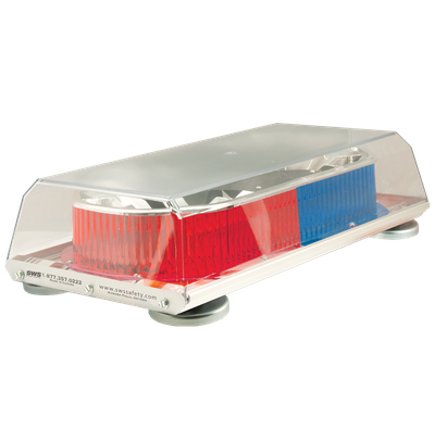 Red Blue 16" Low Profile Fleet Plus LED Minibar - 12Vdc - Magnetic Mount 16342 SWS