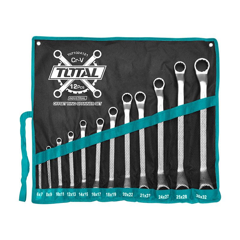 12Pcs Offset Ring Spanner Set THT1024121 Total Tools Canada
