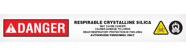 DANGER RESPIRABLE SILICA Barricade Tape  - Contractor Grade BT10211 INCOM