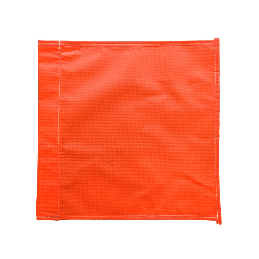 Heavy Duty Orange Vinyl Safety Flag - 13' x 13'