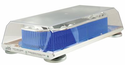 Blue 16" Apollo  Low Profile Fleet+ LED Mini Lightbar Magnetic Mount - Dome: Cle 16326 SWS