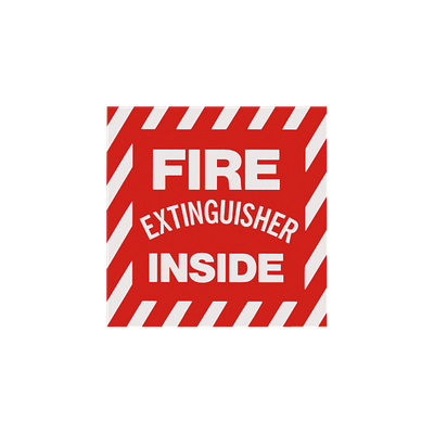 Vinyl Self Adhesive Sign - ?Fire Extinguisher Inside"