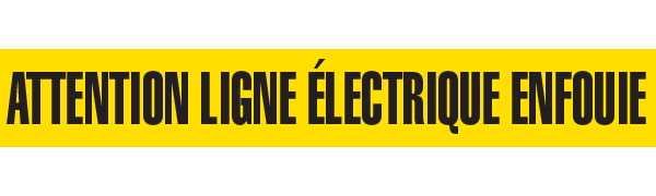 ATTENTION LIGNE ELECTRIQUE Barricade Tape  - Contractor Grade BT10202 INCOM