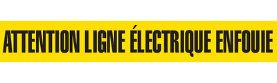 ATTENTION LIGNE ELECTRIQUE Barricade Tape  - Contractor Grade BT10202 INCOM