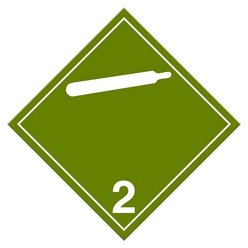 Class 2.2 Non-Flammable and Non-Toxic Placard (Pack of 100 pcs) - Tagboard TT220 INCOM