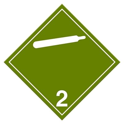 Class 2.2 Non-Flammable and Non-Toxic Placard (Pack of 100 pcs) - Tagboard TT220 INCOM