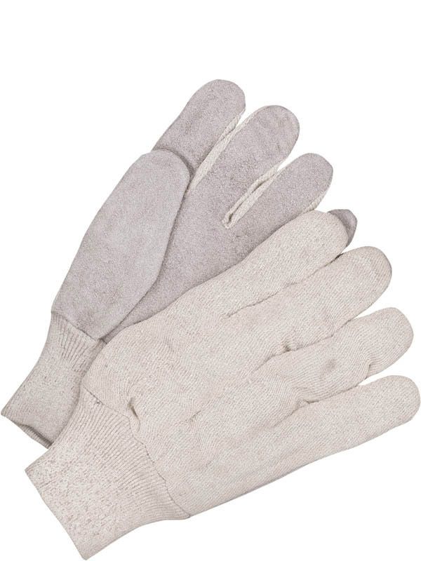Leather Palm Cotton Back Knitwrist Economy | Pack of 12 30-1-LK86E Bob Dale Gloves
