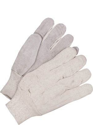 Leather Palm Cotton Back Knitwrist Economy | Pack of 12 30-1-LK86E Bob Dale Gloves