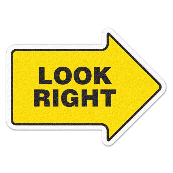 LOOK RIGHT - Floor Sign FS1020V INCOM
