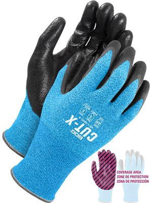13 Gauge Seamless Knit Needlestick Resist Black Nitrile Foam | Cut Level A9