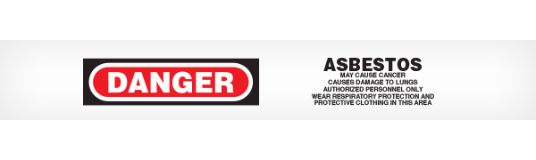 DANGER ASBESTOS WEAR RESPIRATORY PROTECTION AND PROTECTIVE CLOTHING IN THIS AREA Barricade Tape  - …