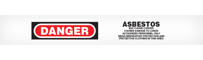 DANGER ASBESTOS WEAR RESPIRATORY PROTECTION AND PROTECTIVE CLOTHING IN THIS AREA Barricade Tape  - …