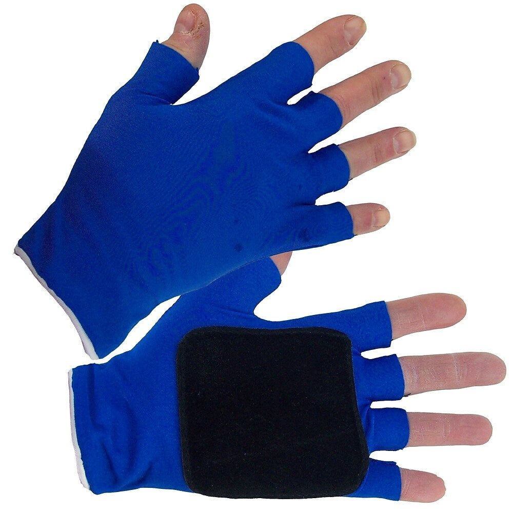IMPACTO Anti-Impact Nylon Lycra Glove with Suede Leather Cover - Half Finger Style | Sold by Each E…