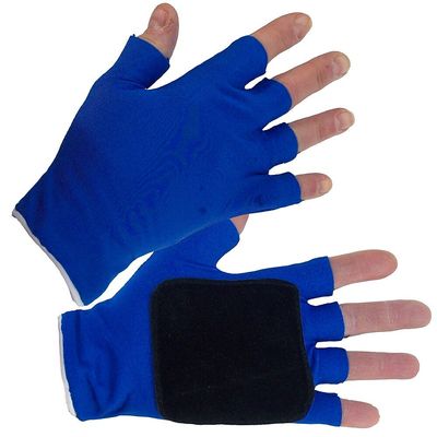 IMPACTO Anti-Impact Nylon Lycra Glove with Suede Leather Cover - Half Finger Style | Sold by Each E…