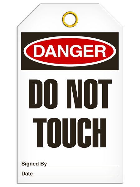 Danger DO NOT?TOUCH Safety Tag - 25 Pkg - INCOM - TG1004