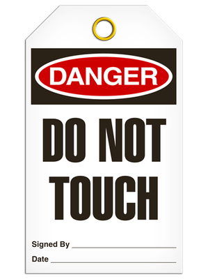 Danger DO NOT?TOUCH Safety Tag - 25 Pkg - INCOM - TG1004