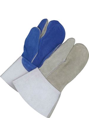 Welding Mitt Split Leather Blue/Grey 1-Finger Fully Lined 64-9-666B-1-7 Bob Dale Gloves