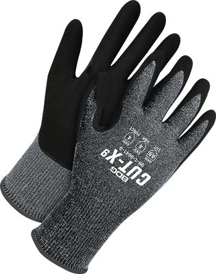 18 Gauge Grey Cut Resistant Black NBR Palm w/ Touchscreen | Cut Level A9