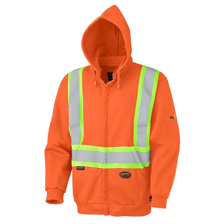 FR Zip-Style Heavyweight Safety Hoodie | Pioneer 338SF/337SF   Safety Supplies Canada