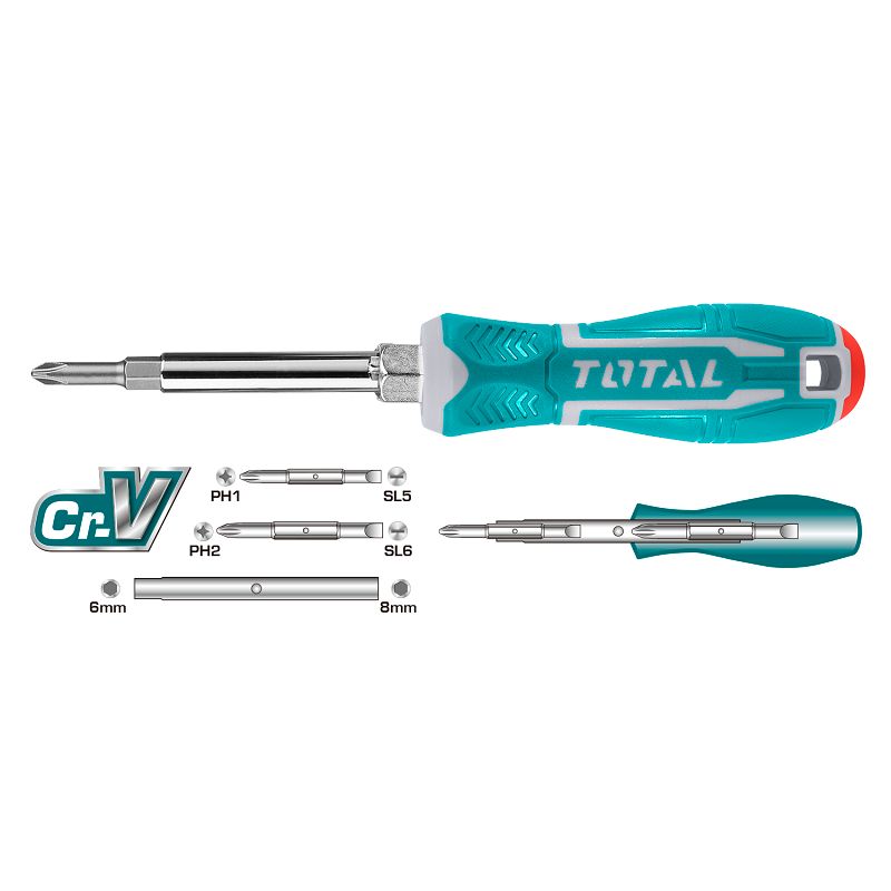 6 IN 1 Screwdriver Set THT2506076 Total Tools Canada