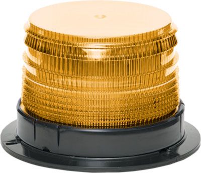 Amber Low Profile Fleet LED Beacon Permanent Mount - Lens: Amber 27006 SWS