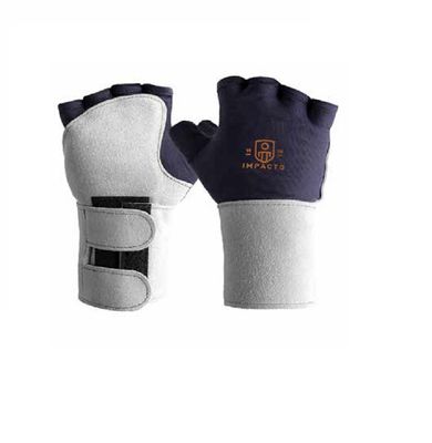 IMPACTO Anti-Impact Nylon Lycra Glove with Suede Leather Cover on the Palm - Fingerless Style  | So…