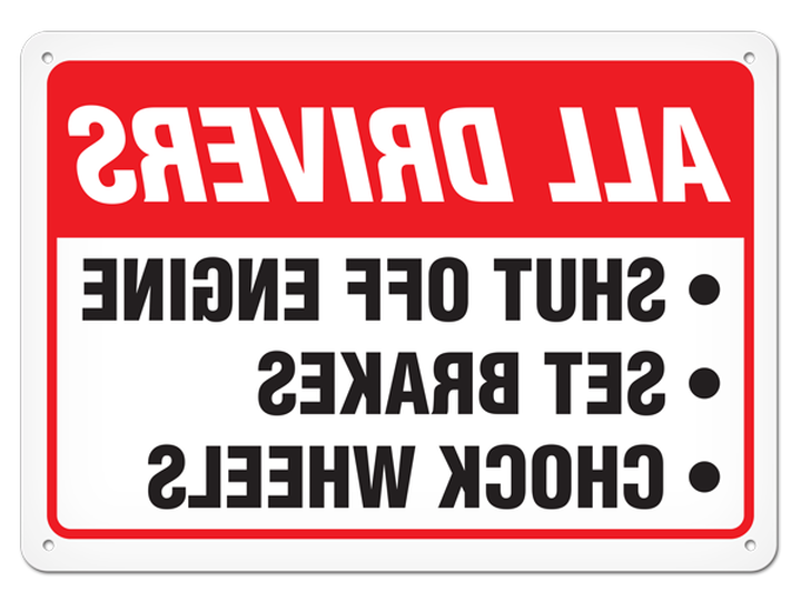 OSHA Safety Sign | All Drivers Shut Off�Reverse image | INCOM SS5073 INCOM