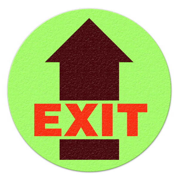 EXIT (No Boarder/Glow) - Floor Sign FS1005GL INCOM