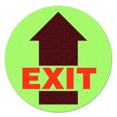 EXIT (No Boarder/Glow) - Floor Sign FS1005GL INCOM