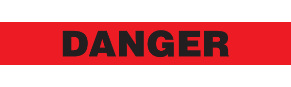 DANGER Heavy Duty Barricade Tape, Red BT3057 INCOM