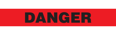 DANGER Heavy Duty Barricade Tape, Red BT3057 INCOM