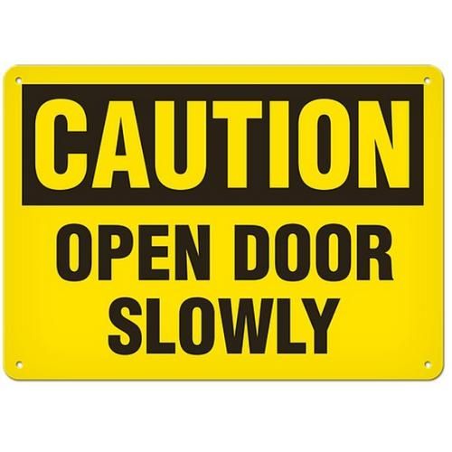OSHA Safety Sign | Caution Open Door  | INCOM SS2026 INCOM