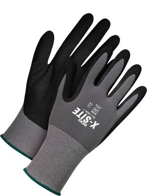 X-Site Seamless Knit Grey Nylon 15-Gauge with Black NFT Palm - Pack of 12 | Bob Dale Gloves 99-1-96?