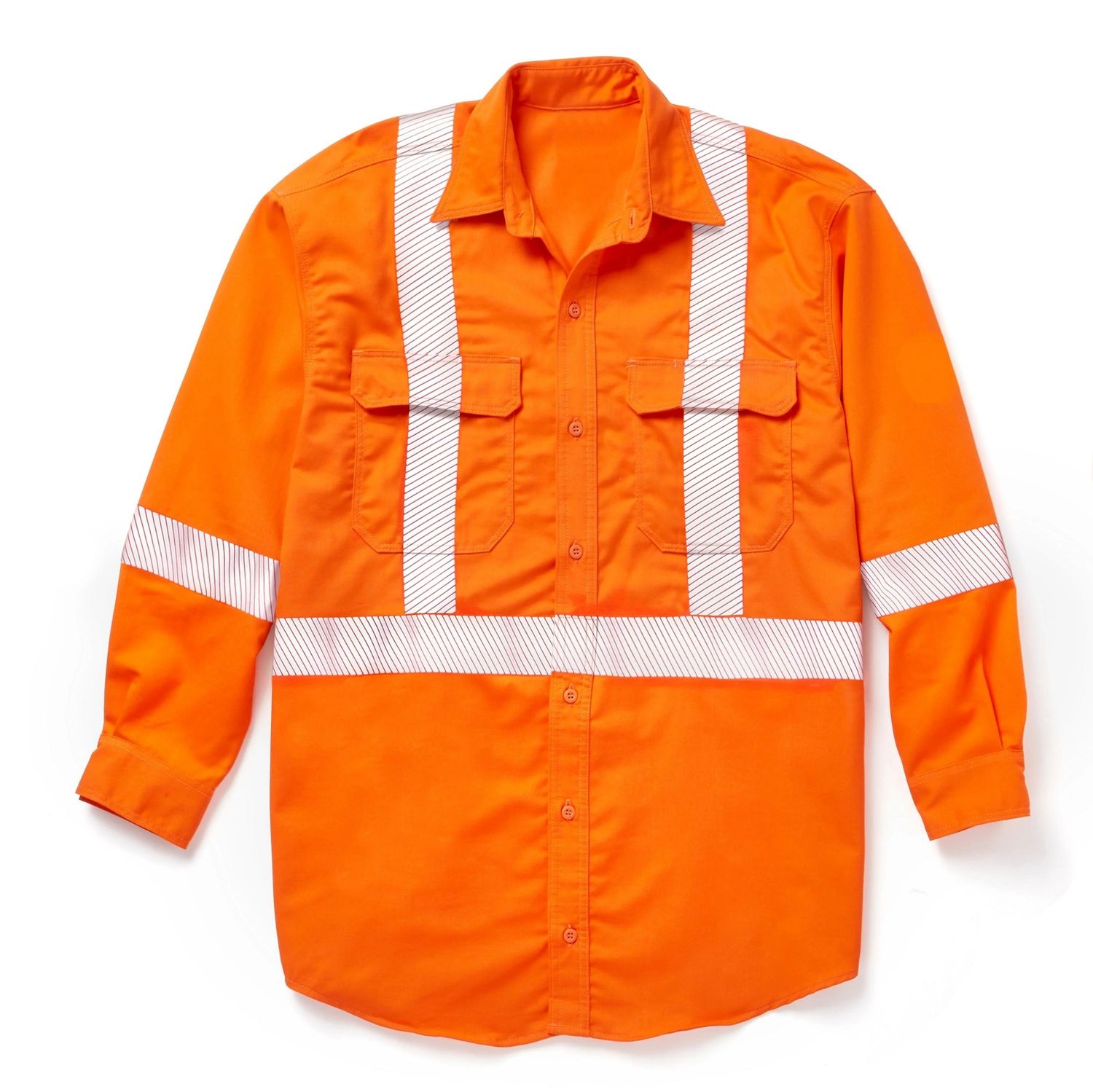 FR Hi Vis GlenGuard Orange Uniform Shirt with CSA Segmented FR6536OH Rasco FR