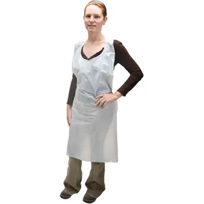 Polyethylene Aprons, Polyethylene, White, 35" W x 46" L | Zenith SEK351 Zenith