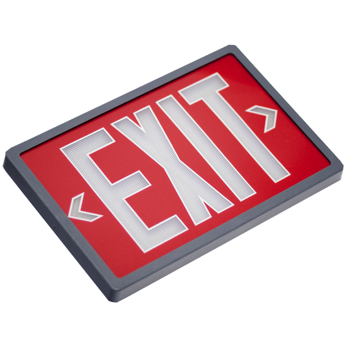 Self Luminous Tritium Emergency Exit Signs - ULC Listed EXIT10GR/EXIT10W/EXIT20GR/EXIT20W RS Steel
