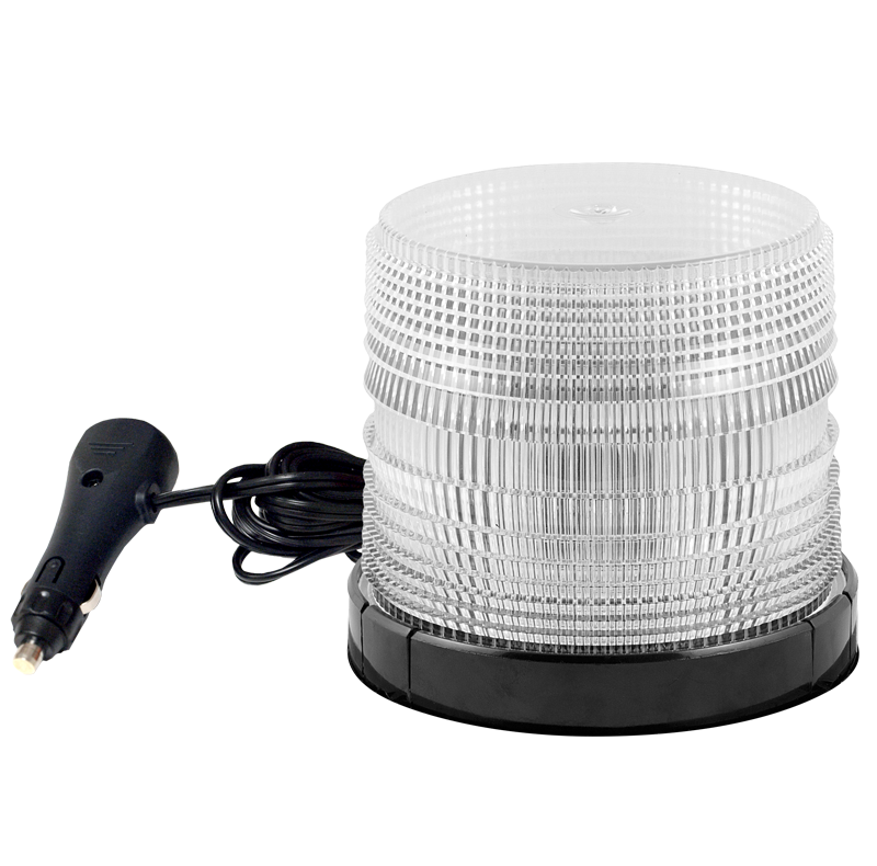Amber Medium Profile Fleet LED Beacon - 'P' MP +LED 12Vdc CLR AMB FLEET MM - Magnetic Mount 23415 S…